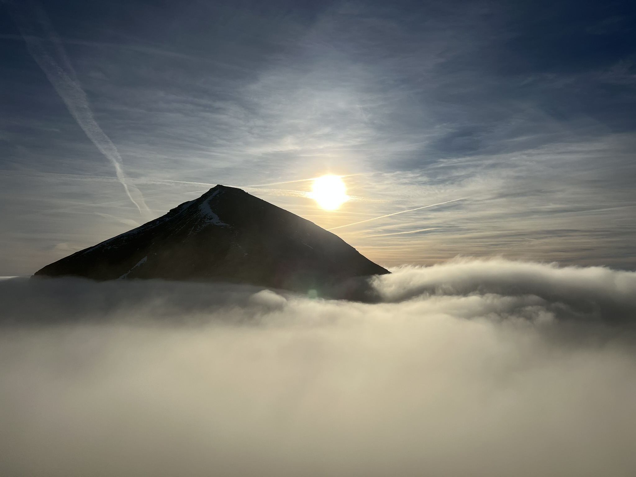 Stob Binnein emerging from the clouds